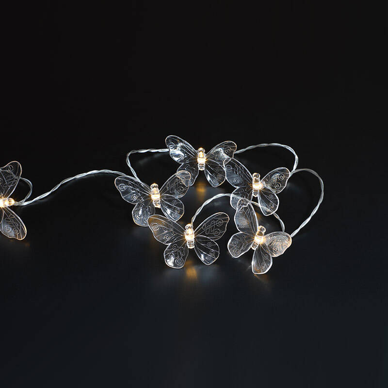 Image of 365 Butterfly Solar LED String Lights - 20 Lights