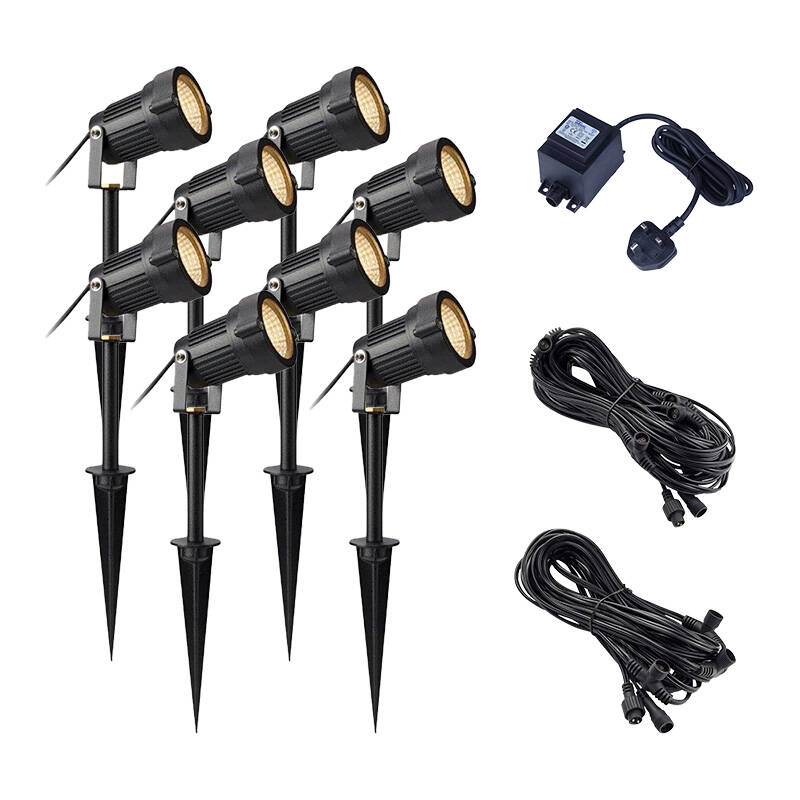 Image of EasyFit 12V Garden Lights Bloom LED SpotLights Kit 8 Lights