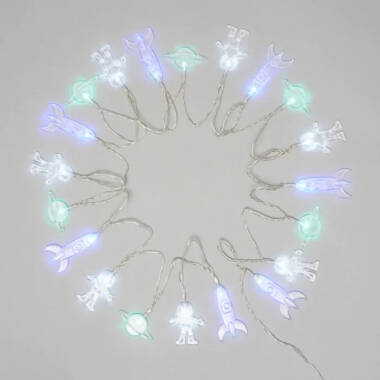 Image of Glow Space Battery Operated LED String Lights - 20 Lights