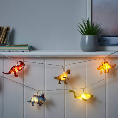 Image of Glow Dinosaur Battery Operated LED String Lights - 10 Lights