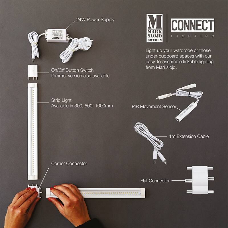 Image of Connect Cabinet Light 1 Metre Extension Cable