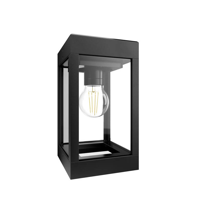 Image of Suri 365 Dorchester Solar LED Half Lantern Outdoor Wall Light