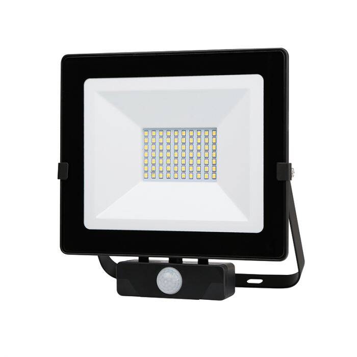 Image of 50W Cool White LED Floodlight with PIR Sensor