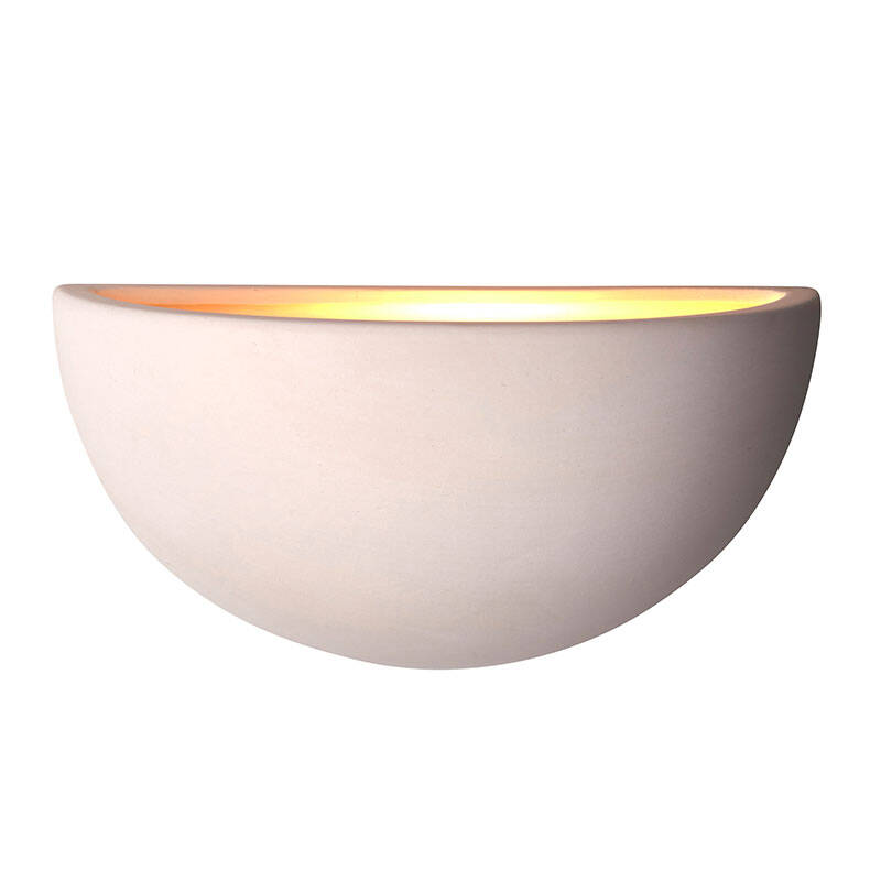 Image of Endon Pride Unglazed Ceramic Wall Light