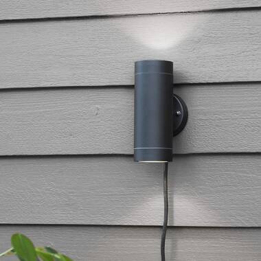 Image of Garden 24V Cylinder LED Outdoor Up & Down Wall Light