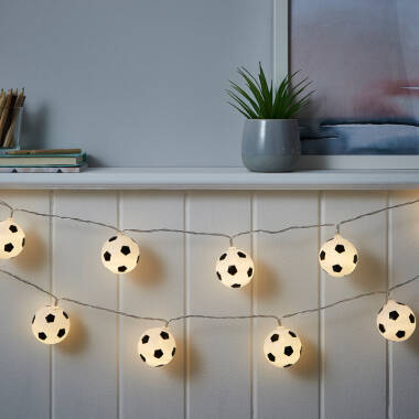 Image of Glow Football Battery Operated LED String Lights - 20 Lights