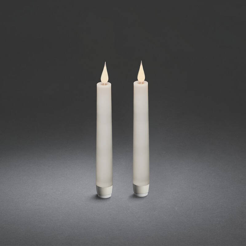 Image of Konstsmide Battery Operated LED Wax Dining Candles with Remote Control