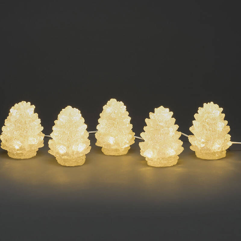 Image of Konstsmide Christmas LED Pine Cone String Lights - Set of 5