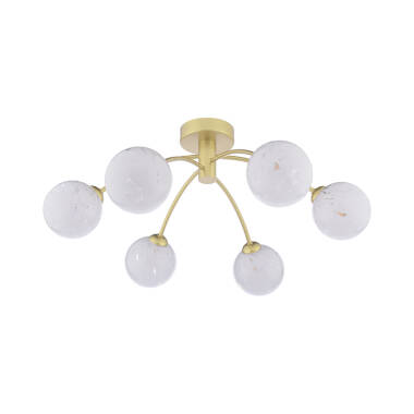 Image of Dar Izzy 6 Light Semi-Flush Ceiling Light