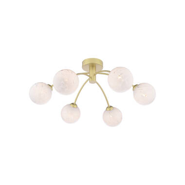Image of Dar Izzy 6 Light Semi-Flush Ceiling Light