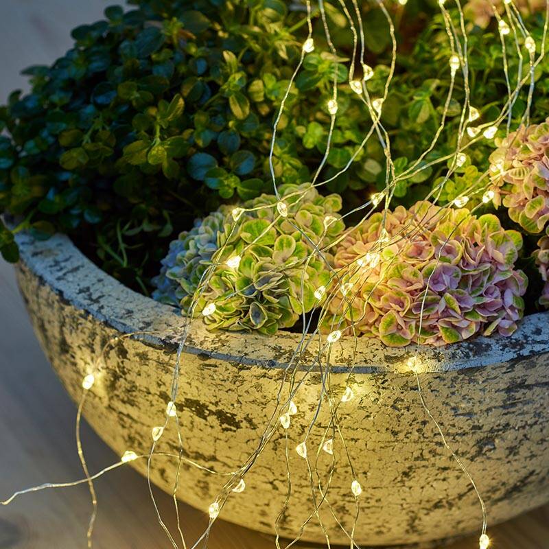Image of Sirius 1M Maggie Horsetail LED Silver Micro Wire Fairy Lights - 125 Lights