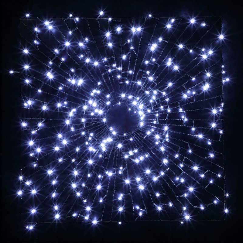 Image of Edit 26.92M Ice Blue LED Multi-Function String Lights - Green Cable - 360 Lights