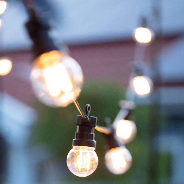 Image of Garden 24V 5.5M Heavy Duty LED Golf Ball Festoon Lights