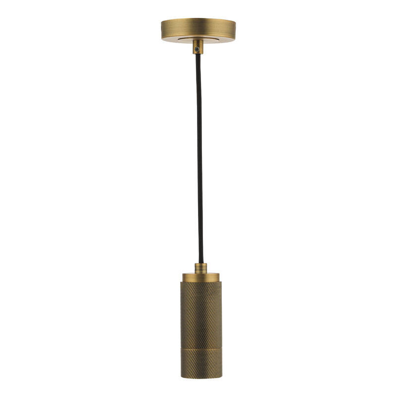 Image of Dar Knurled Ceiling Pendant Lamp Holder