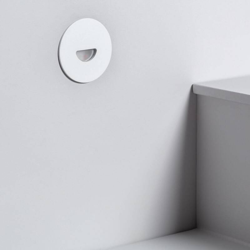 Image of Edit Guell 2W LED Round Aluminium Wall Spotlight IP65