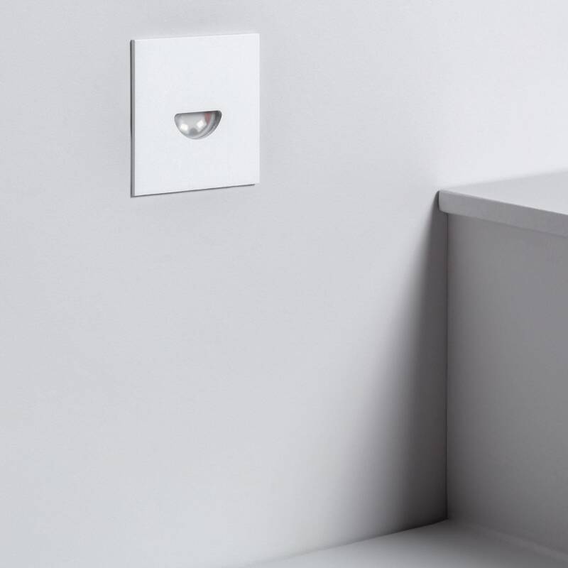 Image of Edit Guell 2W LED Square Aluminium Wall Spotlight IP65