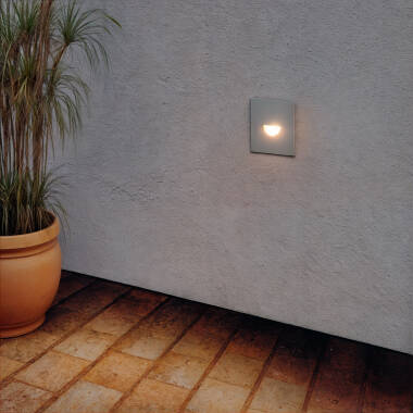 Image of Edit Guell 2W LED Square Aluminium Wall Spotlight IP65