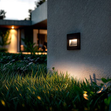 Image of Edit Wabi 3W Square Outdoor LED Recessed Wall Light