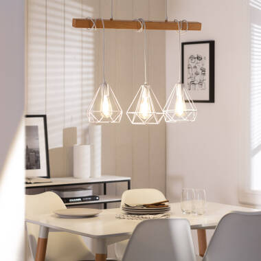 Edit Sardo 3 Light Geometric Ceiling Bar Pendant Light