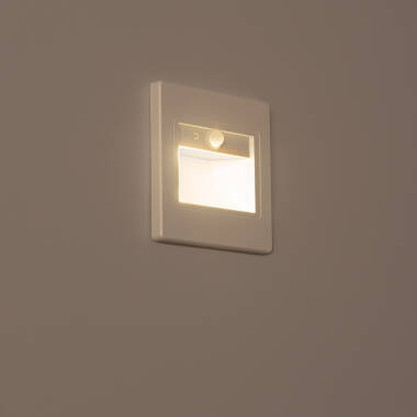 Image of Edit Bark LED Recessed Wall Light with PIR Sensor