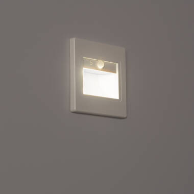 Image of Edit Bark LED Recessed Wall Light with PIR Sensor