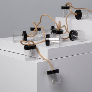 3.8M Edit Jar Solar LED String Lights - 10 Lights