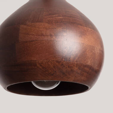 Image of Iluzzia Gatik Wood Ceiling Pendant Light