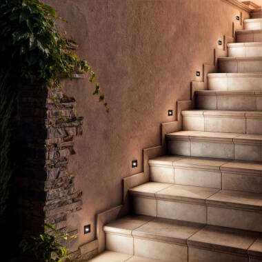Image of Edit 2W Guell Outdoor Recessed Square LED Wall Light