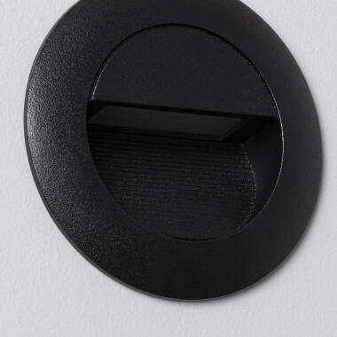 Image of Edit Wabi 3W Round LED Recessed Outdoor Wall Light