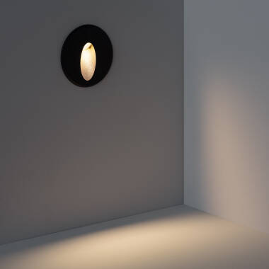 Image of Edit Wabi 3W Round LED Recessed Outdoor Wall Light