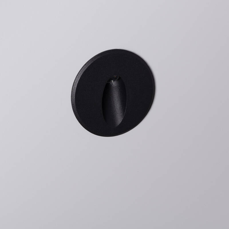 Image of Edit Wabi 3W Round LED Recessed Outdoor Wall Light