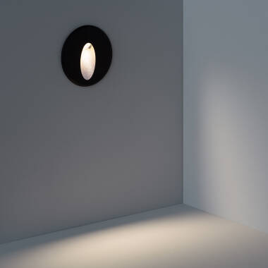 Image of Edit Wabi 3W Round LED Recessed Outdoor Wall Light