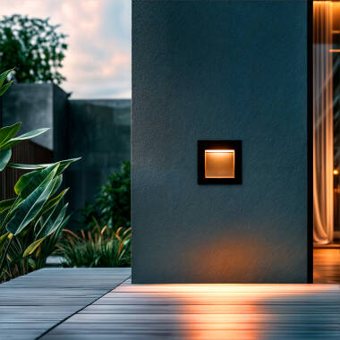 Image of Edit Leif 4W LED Outdoor Square Recessed Wall Light