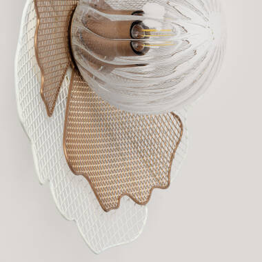 Image of Iluzzia Planella Glass Flush Wall Light