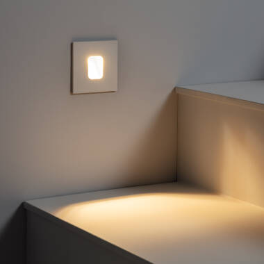 Image of Edit Grasset Square 2W Cool White LED Recessed Outdoor Wall Light