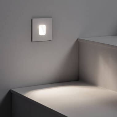 Image of Edit Grasset Square 2W Cool White LED Recessed Outdoor Wall Light