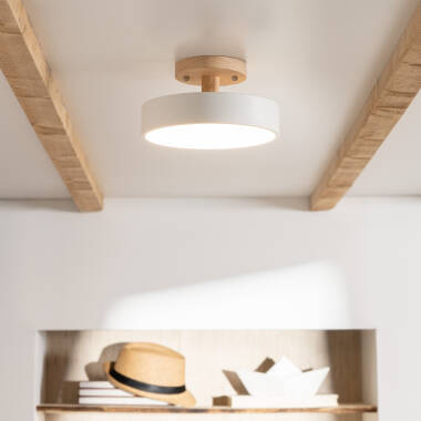 Image of Edit Whisty White Selectable LED Semi-Flush Ceiling Light