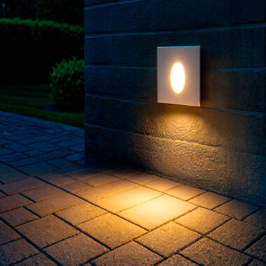 Edit Wabi 3W Square Oval LED Recessed Outdoor Wall Light