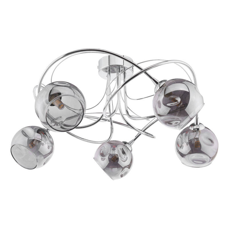 Image of Dar Onawa 5 Light Semi-Flush Ceiling Light