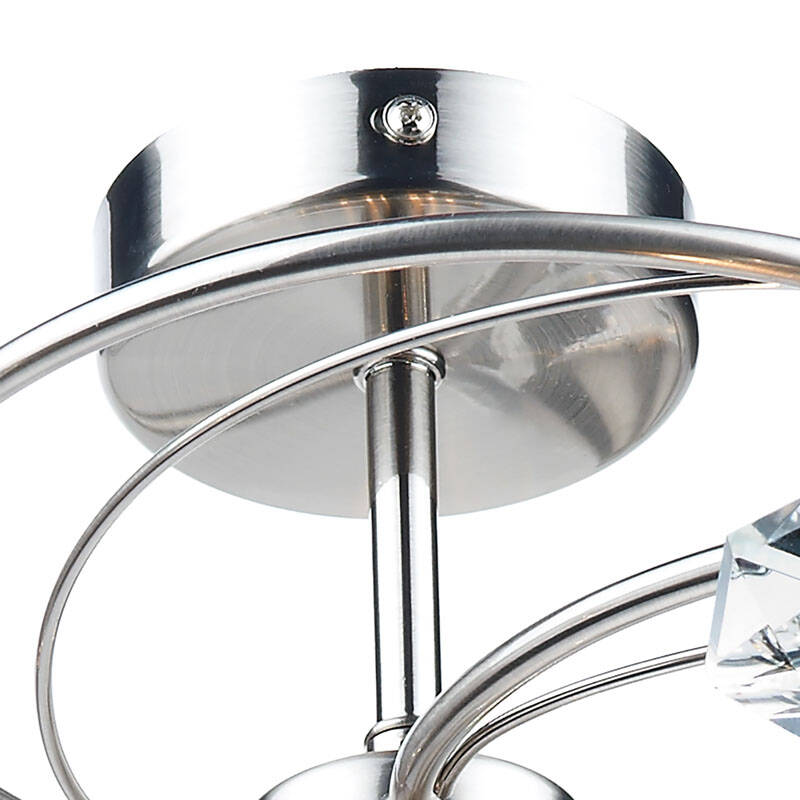 Image of Dar Luther 6 Arm Semi-Flush Ceiling Light