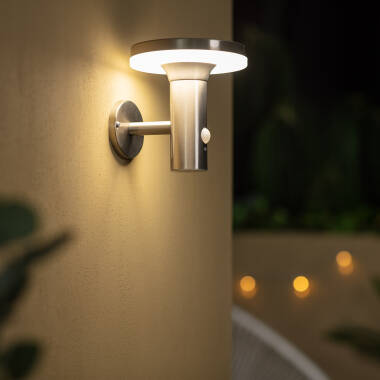 Edit Helios Inox Solar LED Wall Light with PIR Motion Sensor