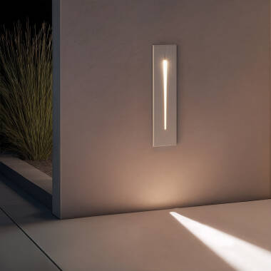 Image of Edit Wabi 3W Rectangular Linear LED Recessed Outdoor Wall Light