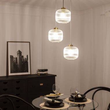 Image of Edit Wilde 3 Light Glass Cluster Ceiling Pendant