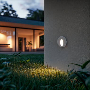Edit Wabi 3W Round LED Recessed Outdoor Wall Light