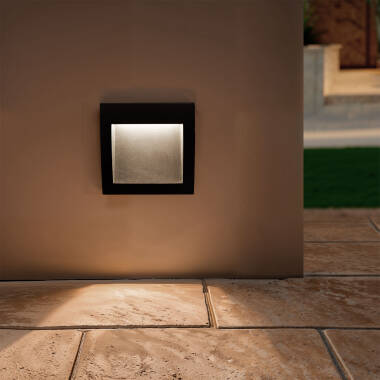 Image of Edit Natt 4W LED Outdoor Square Recessed Wall Light