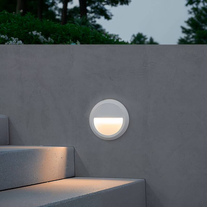 Image of Edit 1W Edulis Round Surface Outdoor LED Wall Light