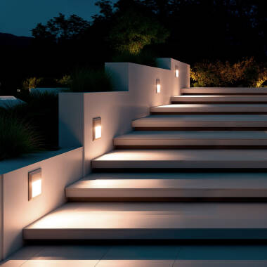 Image of Edit 1W Byron Square LED Outdoor Wall Light