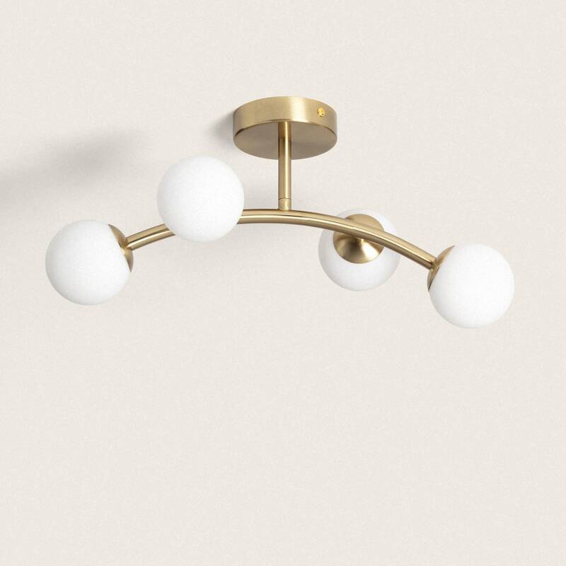 Image of Edit Moonlight Glass 4 Light Semi-Flush Ceiling Light