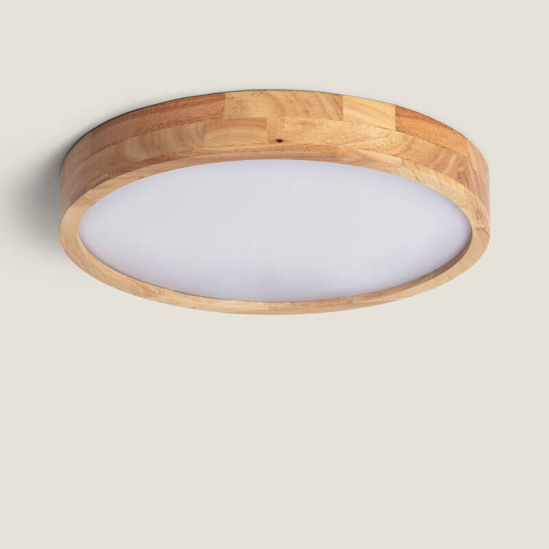 Fluid Led Ceiling Edit Cloud LED Flush Ceiling Light - Wood - Online Lighting