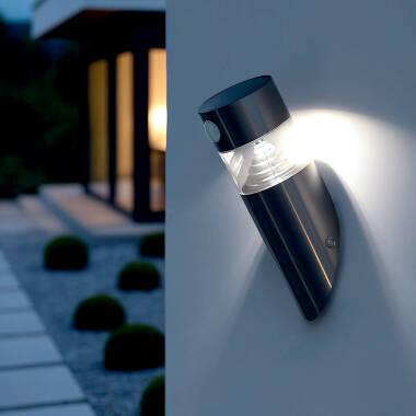 Image of Suri Inti Solar LED Outdoor Wall Light with PIR Sensor
